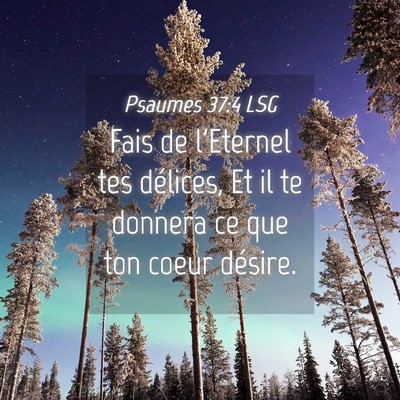 Picture 04 - Psaumes 37:4 LSG - Fais de l'Eternel tes délices, Et il te donnera - Bible Verse Picture