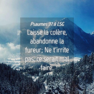 Picture 04 - Psaumes 37:8 LSG - Laisse la colère, abandonne la fureur; Ne - Bible Verse Picture