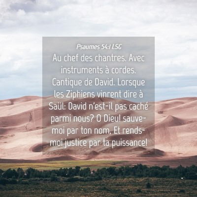 Picture 04 - Psaumes 54:1 LSG - Au chef des chantres. Avec instruments à cordes. - Bible Verse Picture