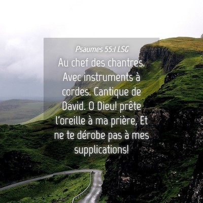 Picture 04 - Psaumes 55:1 LSG - Au chef des chantres. Avec instruments à cordes. - Bible Verse Picture