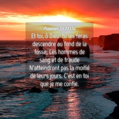 Picture 04 - Psaumes 55:23 LSG - Et toi, ô Dieu! tu les feras descendre au fond - Bible Verse Picture