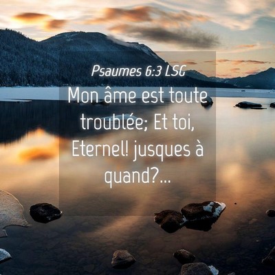 Picture 04 - Psaumes 6:3 LSG - Mon âme est toute troublée; Et toi, Eternel! - Bible Verse Picture