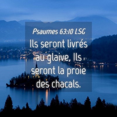 Picture 04 - Psaumes 63:10 LSG - Ils seront livrés au glaive, Ils seront la proie - Bible Verse Picture
