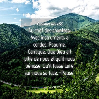 Picture 04 - Psaumes 67:1 LSG - Au chef des chantres. Avec instruments à cordes. - Bible Verse Picture