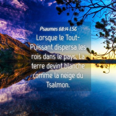 Picture 04 - Psaumes 68:14 LSG - Lorsque le Tout-Puissant dispersa les rois dans - Bible Verse Picture