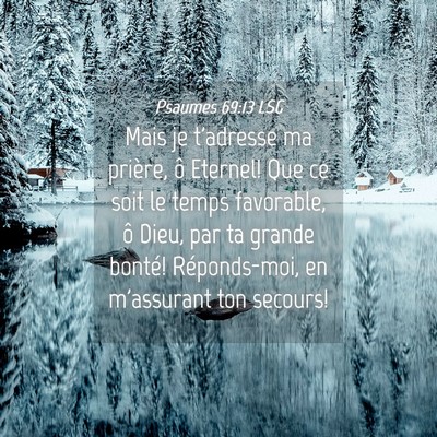Picture 04 - Psaumes 69:13 LSG - Mais je t'adresse ma prière, ô Eternel! Que ce - Bible Verse Picture