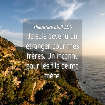 Picture 04 - Psaumes 69:8 LSG - Je suis devenu un étranger pour mes frères, Un - Bible Verse Picture