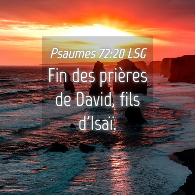 Picture 04 - Psaumes 72:20 LSG - Fin des prières de David, fils - Bible Verse Picture