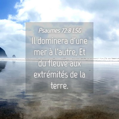 Picture 04 - Psaumes 72:8 LSG - Il dominera d'une mer à l'autre, Et du fleuve - Bible Verse Picture