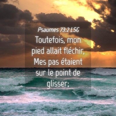 Picture 04 - Psaumes 73:2 LSG - Toutefois, mon pied allait fléchir, Mes pas - Bible Verse Picture