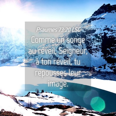 Picture 04 - Psaumes 73:20 LSG - Comme un songe au réveil, Seigneur, à ton - Bible Verse Picture