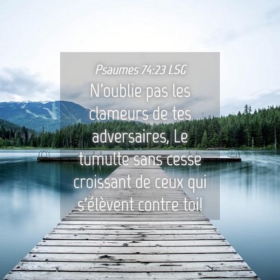 Picture 04 - Psaumes 74:23 LSG - N'oublie pas les clameurs de tes adversaires, Le - Bible Verse Picture