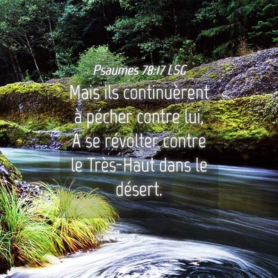 Picture 04 - Psaumes 78:17 LSG - Mais ils continuèrent à pécher contre lui, A - Bible Verse Picture