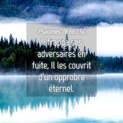 Picture 04 - Psaumes 78:66 LSG - Il frappa ses adversaires en fuite, Il les - Bible Verse Picture