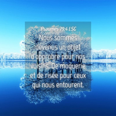 Picture 04 - Psaumes 79:4 LSG - Nous sommes devenus un objet d'opprobre pour nos - Bible Verse Picture