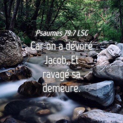 Picture 04 - Psaumes 79:7 LSG - Car on a dévoré Jacob, Et ravagé sa - Bible Verse Picture