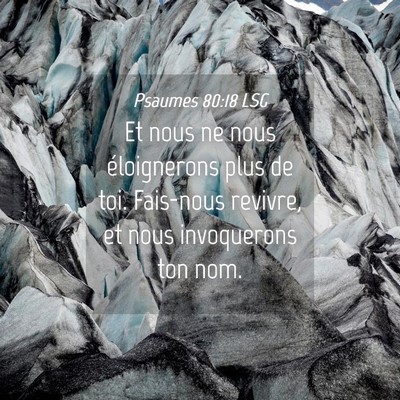 Picture 04 - Psaumes 80:18 LSG - Et nous ne nous éloignerons plus de toi. - Bible Verse Picture