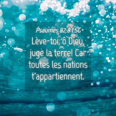 Picture 04 - Psaumes 82:8 LSG - Lève-toi, ô Dieu, juge la terre! Car toutes les - Bible Verse Picture