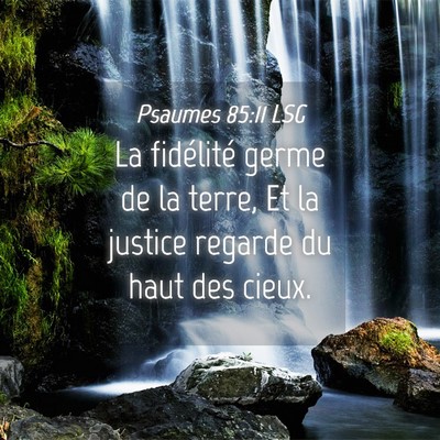 Picture 04 - Psaumes 85:11 LSG - La fidélité germe de la terre, Et la justice - Bible Verse Picture
