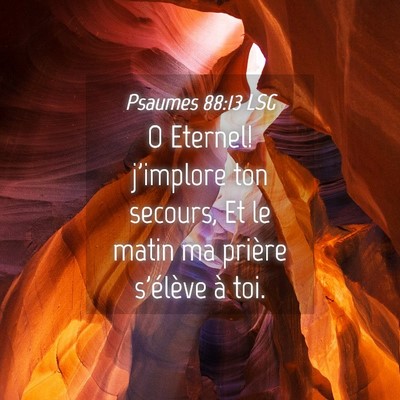 Picture 04 - Psaumes 88:13 LSG - O Eternel! j'implore ton secours, Et le matin ma - Bible Verse Picture