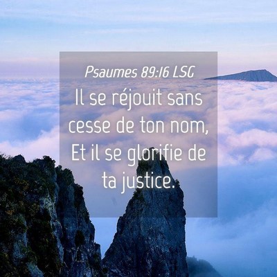 Picture 04 - Psaumes 89:16 LSG - Il se réjouit sans cesse de ton nom, Et il se - Bible Verse Picture
