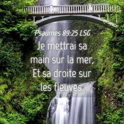 Picture 04 - Psaumes 89:25 LSG - Je mettrai sa main sur la mer, Et sa droite sur - Bible Verse Picture