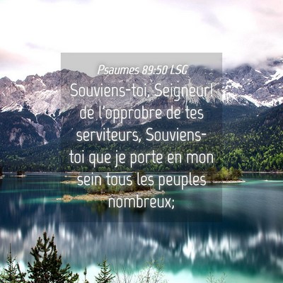 Picture 04 - Psaumes 89:50 LSG - Souviens-toi, Seigneur! de l'opprobre de tes - Bible Verse Picture