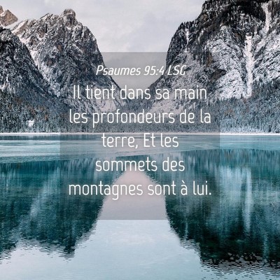Picture 04 - Psaumes 95:4 LSG - Il tient dans sa main les profondeurs de la - Bible Verse Picture