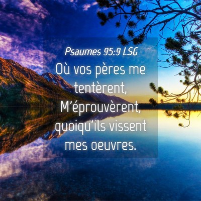 Picture 04 - Psaumes 95:9 LSG - Où vos pères me tentèrent, M'éprouvèrent, - Bible Verse Picture
