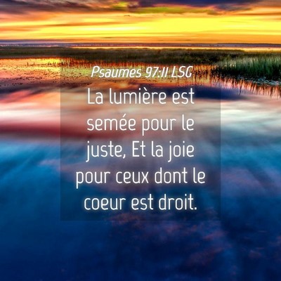 Picture 04 - Psaumes 97:11 LSG - La lumière est semée pour le juste, Et la joie - Bible Verse Picture