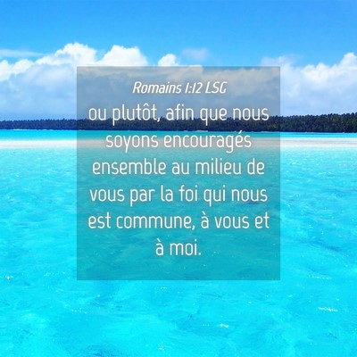 Picture 04 - Romains 1:12 LSG - ou plutôt, afin que nous soyons encouragés - Bible Verse Picture