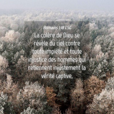 Picture 04 - Romains 1:18 LSG - La colère de Dieu se révèle du ciel contre - Bible Verse Picture