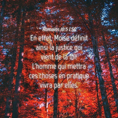 Picture 04 - Romains 10:5 LSG - En effet, Moïse définit ainsi la justice qui - Bible Verse Picture