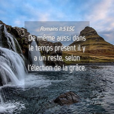Picture 04 - Romains 11:5 LSG - De même aussi dans le temps présent il y a un - Bible Verse Picture