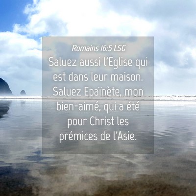 Picture 04 - Romains 16:5 LSG - Saluez aussi l'Eglise qui est dans leur maison. - Bible Verse Picture