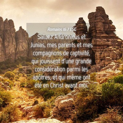 Picture 04 - Romains 16:7 LSG - Saluez Andronicus et Junias, mes parents et mes - Bible Verse Picture