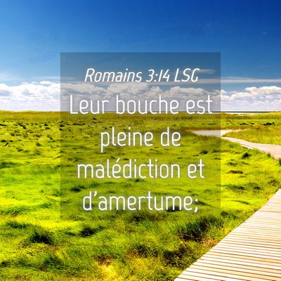Picture 04 - Romains 3:14 LSG - Leur bouche est pleine de malédiction et - Bible Verse Picture