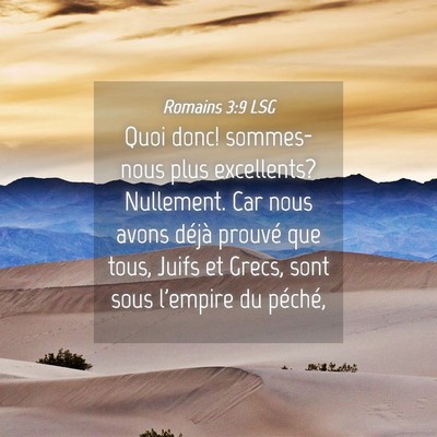 Picture 04 - Romains 3:9 LSG - Quoi donc! sommes-nous plus excellents? - Bible Verse Picture