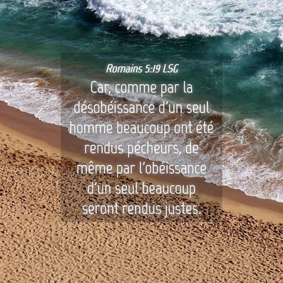 Picture 04 - Romains 5:19 LSG - Car, comme par la désobéissance d'un seul homme - Bible Verse Picture