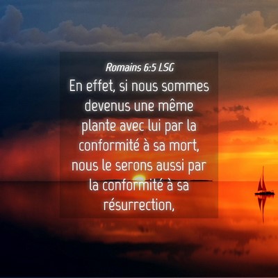 Picture 04 - Romains 6:5 LSG - En effet, si nous sommes devenus une même plante - Bible Verse Picture