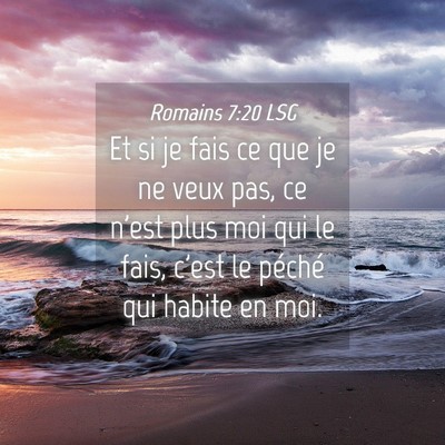 Picture 04 - Romains 7:20 LSG - Et si je fais ce que je ne veux pas, ce n'est - Bible Verse Picture