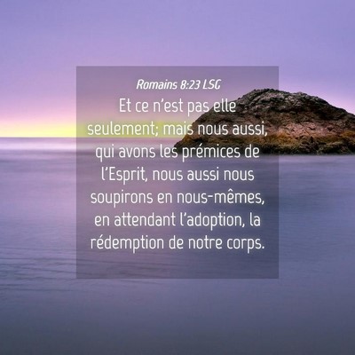 Picture 04 - Romains 8:23 LSG - Et ce n'est pas elle seulement; mais nous aussi, - Bible Verse Picture