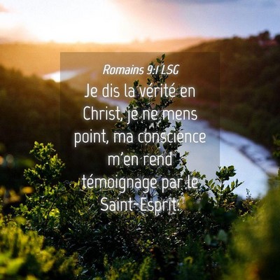 Picture 04 - Romains 9:1 LSG - Je dis la vérité en Christ, je ne mens point, - Bible Verse Picture