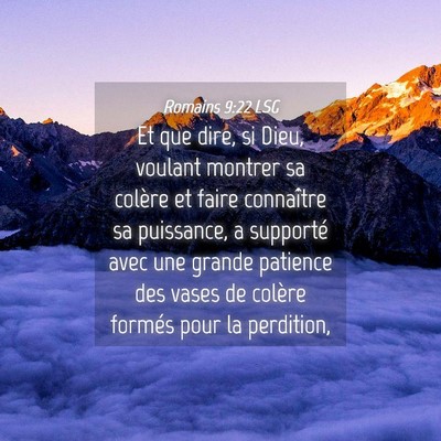Picture 04 - Romains 9:22 LSG - Et que dire, si Dieu, voulant montrer sa colère - Bible Verse Picture