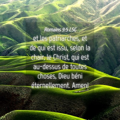 Picture 04 - Romains 9:5 LSG - et les patriarches, et de qui est issu, selon la - Bible Verse Picture