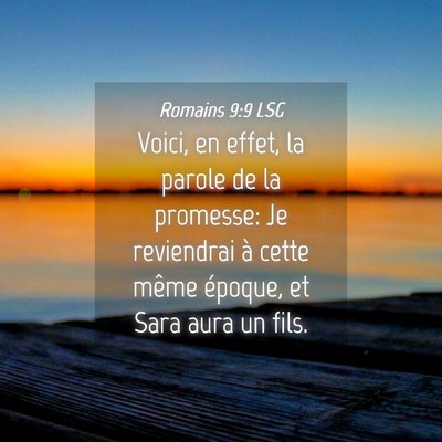 Picture 04 - Romains 9:9 LSG - Voici, en effet, la parole de la promesse: Je - Bible Verse Picture