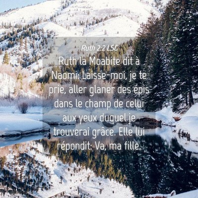 Picture 04 - Ruth 2:2 LSG - Ruth la Moabite dit à Naomi: Laisse-moi, je te - Bible Verse Picture
