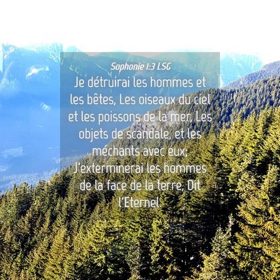 Picture 04 - Sophonie 1:3 LSG - Je détruirai les hommes et les bêtes, Les - Bible Verse Picture