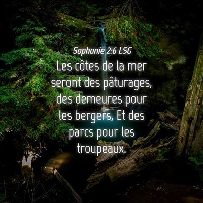 Picture 04 - Sophonie 2:6 LSG - Les côtes de la mer seront des pâturages, des - Bible Verse Picture