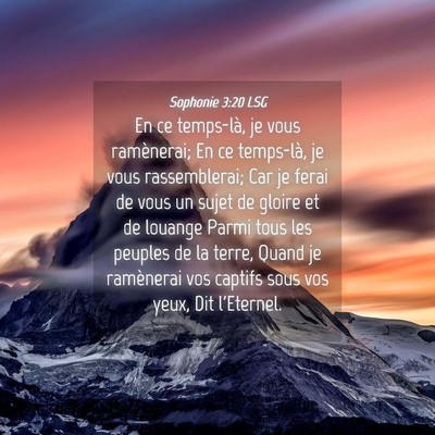 Picture 04 - Sophonie 3:20 LSG - En ce temps-là, je vous ramènerai; En ce - Bible Verse Picture
